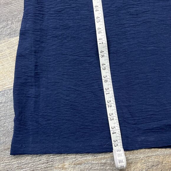 Wide Leg Jumpsuit Overall Strap Solid Blue Pant Jumper Size Large - Picture 13 of 14